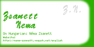 zsanett nema business card